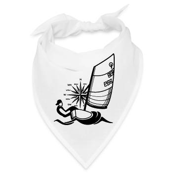 Optimist Opti Segelboot Segeln für Kinder Regatta - Bandana - Weiß - Vorne
