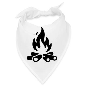 Lagerfeuer Brennholz - Bandana - Weiß - Vorne