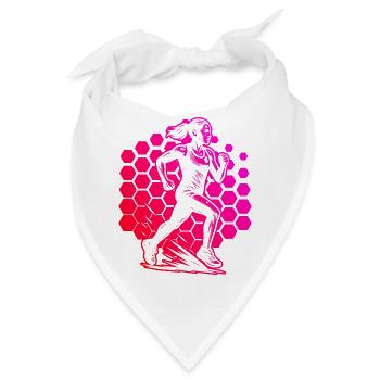 Modernes Running Artwork - Bandana - Weiß - Vorne