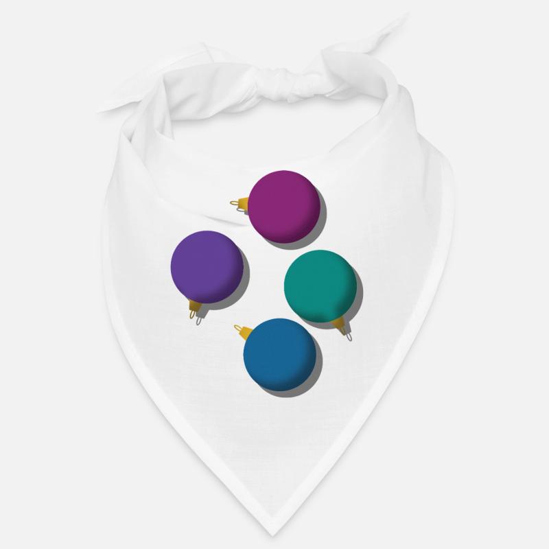 4 boules de Noël colorées Bandana