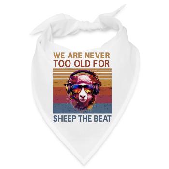 Sheep Beat Retro Vibes - Bandana - Weiß - Vorne