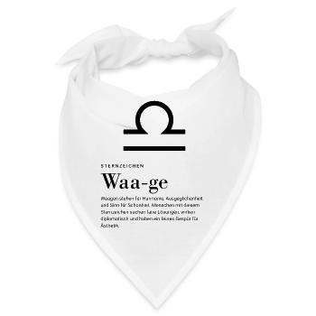 Sternzeichen Waage - Bandana - Weiß - Vorne