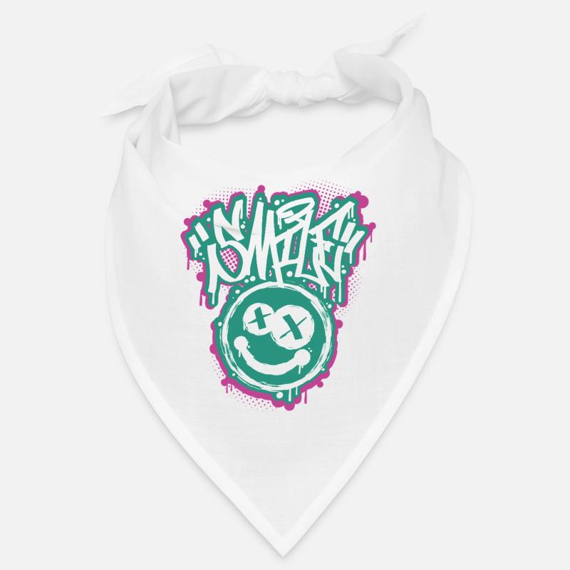 Smile Face Graphitti Letters Bandana