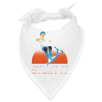 Stunt It Scooter Trick Rider Design - Bandana - Weiß - Vorne