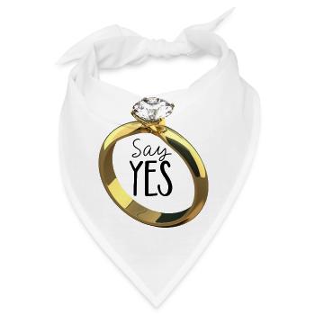 Sag ja! Heiratsantrag - Bandana - Weiß - Vorne