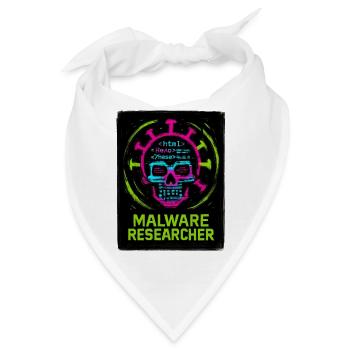 Cybersicherheit: Malware-Forscher - Bandana - Weiß - Vorne