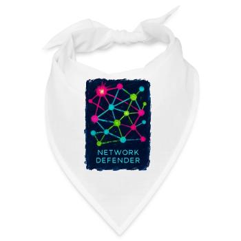 Netzwerk- und Cybersicherheitsverteidiger - Bandana - Weiß - Vorne