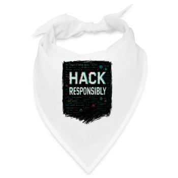 Cybersicherheit: Hack-Verantwortung - Bandana - Weiß - Vorne
