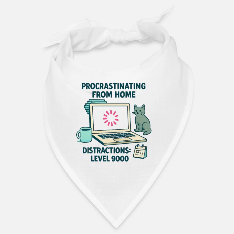 Humor, Prokrastination, Telearbeit, Chat und Kaffee Bandana