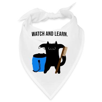 mürrische Boulder Katze motiviert zu klettern - Bandana - Weiß - Vorne