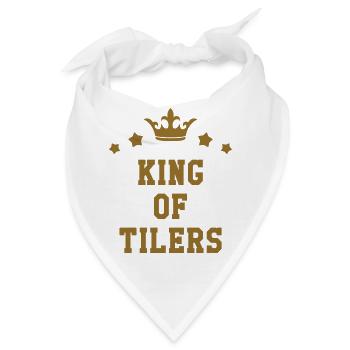 Der König der Fliesen - Bandana - Weiß - Vorne