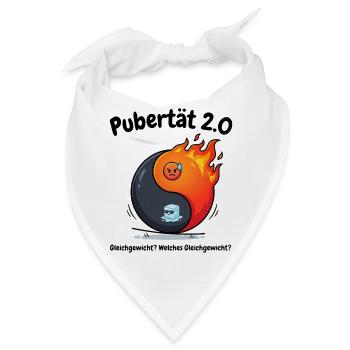 Pubertät 2.0 - Menopause Yin Yang & Gleichgewicht - Bandana - Weiß - Vorne