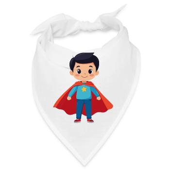 Kleiner Superheld mit Stern Superheldenkind Motiv - Bandana - Weiß - Vorne