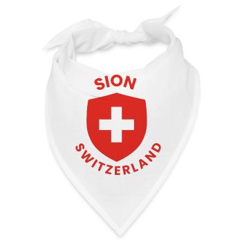 Sion Schweizer Schildemblem - Bandana - Weiß - Vorne