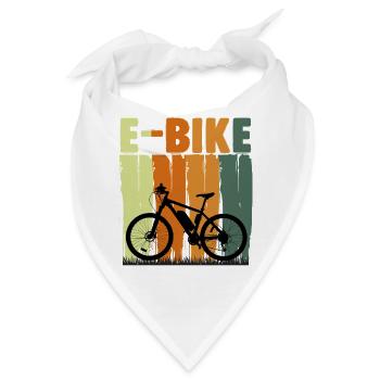 E-Bike Farbblock Motiv - Bandana - Weiß - Vorne