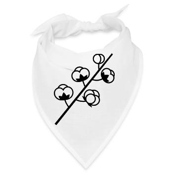 Baumwolle Pflanze Zweig - Bandana - Weiß - Vorne