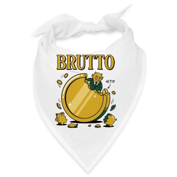 Brutto Netto Biss Der Steuer Teufel kommt - Bandana - Weiß - Vorne