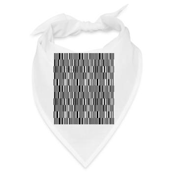 Design mit geometrischen Linien - Bandana - Weiß - Vorne