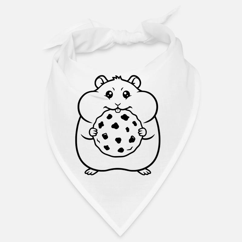 Hamster Biscuit Cookie Outline Bandana