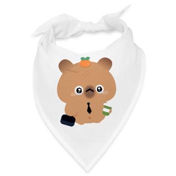 Kaffee-Kapybara - Bandana - Weiß - Vorne