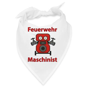 Feuerwehr Maschinist Cartoon - Bandana - Weiß - Vorne
