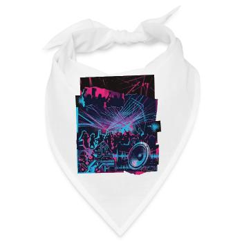 Techno Vintage - Bandana - Weiß - Vorne