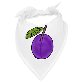 Pflaume Obst Frucht Pflaumen Hobbygärtner - Bandana - Weiß - Vorne