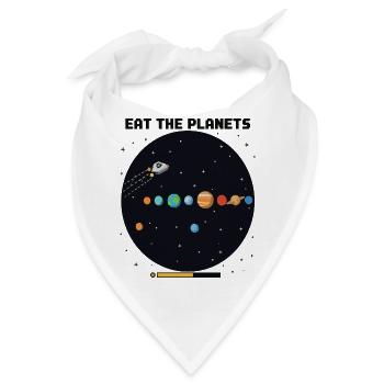 Eat the Planets: Kosmische Snackparade - Bandana - Weiß - Vorne