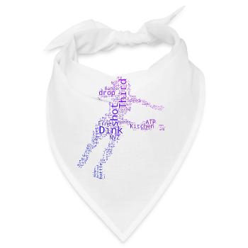 Pickleball scene Design für Pickleball Athlet Fans - Bandana - Weiß - Vorne