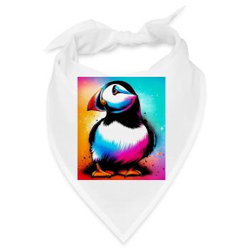 Papageitaucher - Bandana - Weiß - Vorne