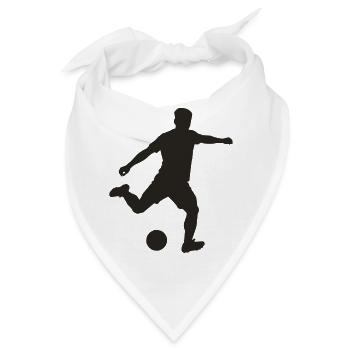 Kicker in Bewegung - Bandana - Weiß - Vorne