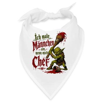 Tabletop Goblin mit Pinsel - Bandana - Weiß - Vorne