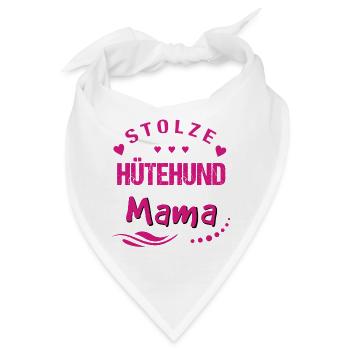 Stolze Hütehund Mama  - Bandana - Weiß - Vorne