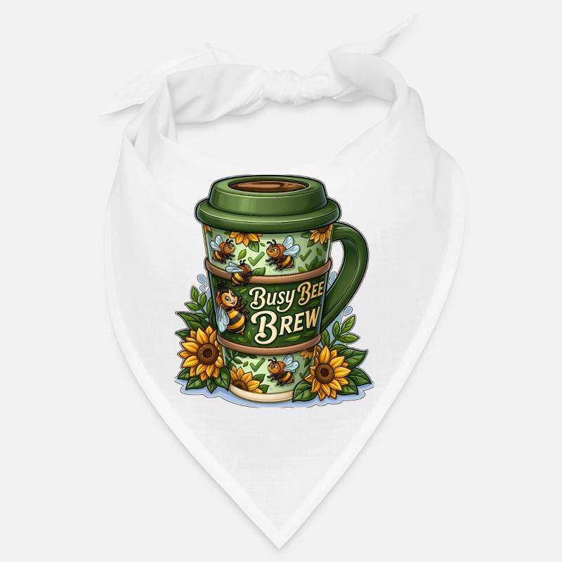Busy Bee Brew Coffee Cup avec tournesols Bandana