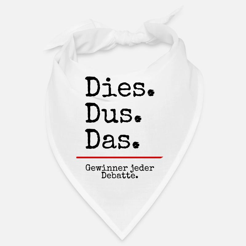 Dies Dus Das Debatte (weiß) Bandana