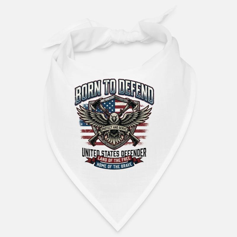 Born to Defend USA Eagle Emblem Bandana