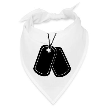 Hundemarke - Bandana - Weiß - Vorne