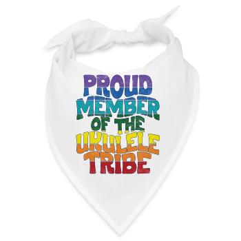 Proud Member of the Ukulele Tribe - Bandana - Weiß - Vorne