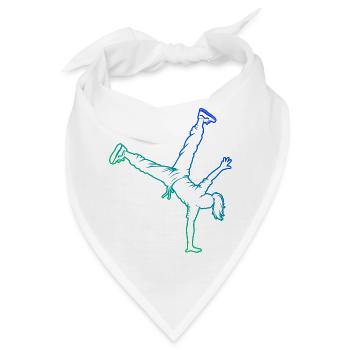Geschenkidee für die Hip-Hop-Tänzerin mit B-Boying - Bandana - Weiß - Vorne