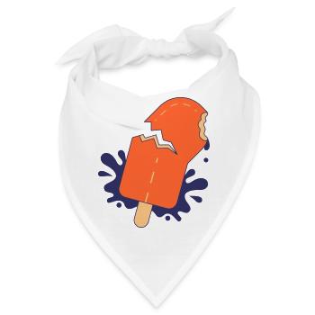 Verspielter Sommerbiss, kräftige Eis am Stiel - Bandana - Weiß - Vorne