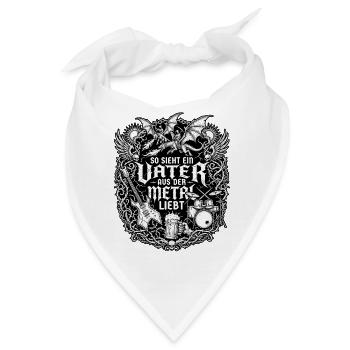 Familien Vater Metal Head - Bandana - Weiß - Vorne