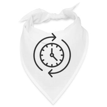24/7 Service-Hotline-Symbol rund um die Uhr Unterstützung Sy - Bandana - Weiß - Vorne