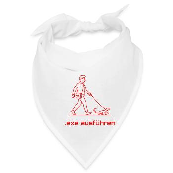 Exe Echse ausfuehren Admin Sysadmin Geschenk rot - Bandana - Weiß - Vorne
