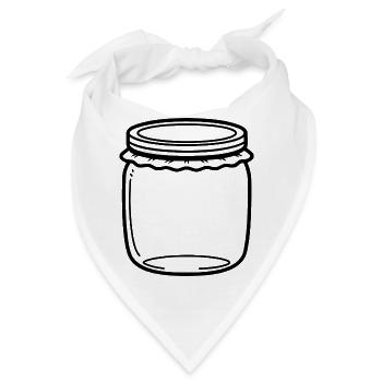 Jam Jar Gliederung - Bandana - Weiß - Vorne