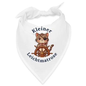 Kleiner Leichtmatrose - Baby Katze - Bandana - Weiß - Vorne