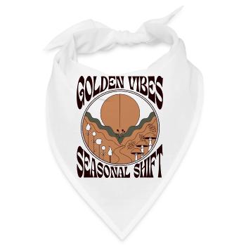 Golden Vibrations Sunset - Bandana - Weiß - Vorne