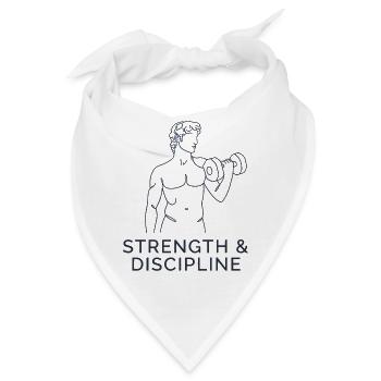 Strength & Discipline - Bandana - Weiß - Vorne