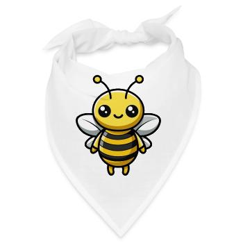 Süße Hummel - Bandana - Weiß - Vorne