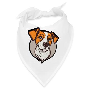 Beagle Smile Abzeichen-Grafik - Bandana - Weiß - Vorne
