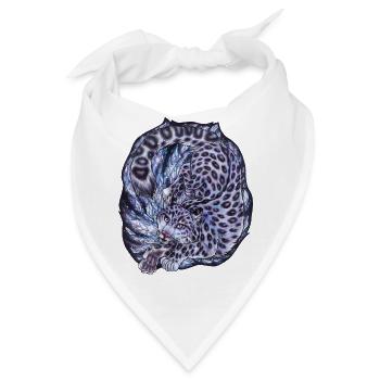 Cooler Schneeleopard Raubkatze Eis Sturm Schnee - Bandana - Weiß - Vorne